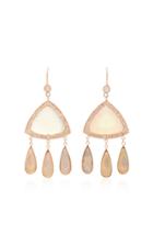 Jacquie Aiche One-of-a-kind Triangle White Opal Earrings
