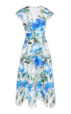 Carolina Herrera Floral Faux Wrap Midi Dress