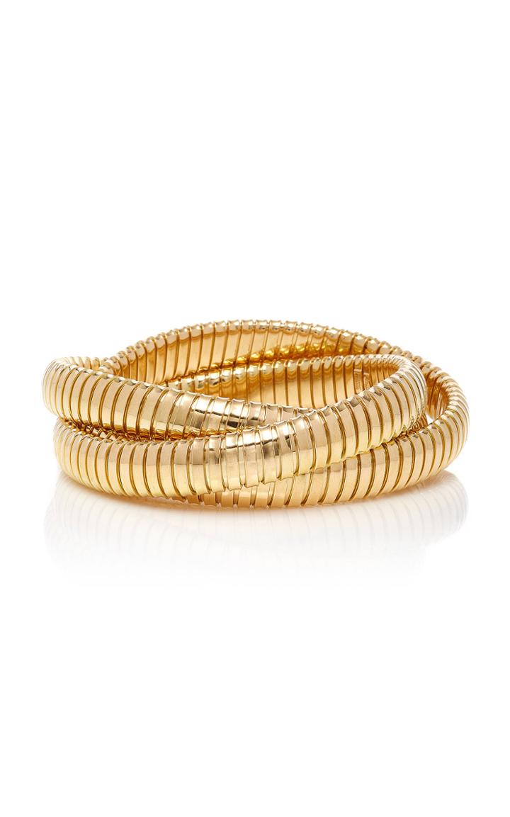 Sidney Garber 18k Yellow Gold 9mm Rolling Bracelet