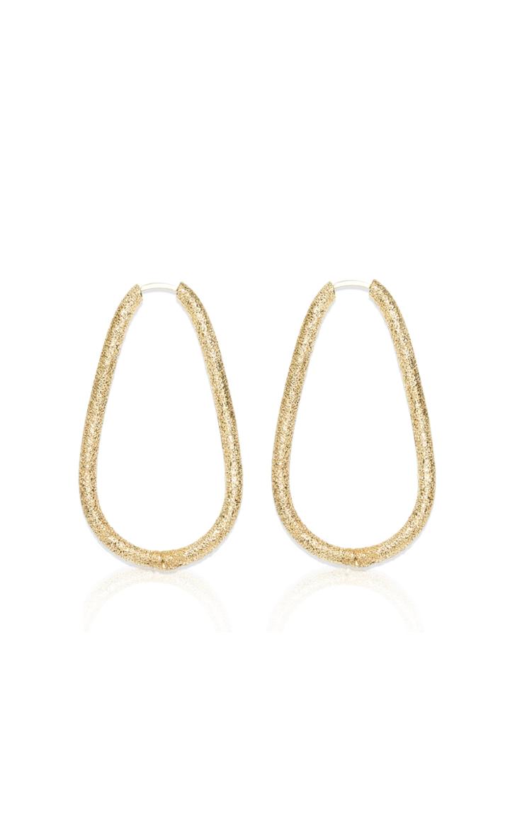 Moda Operandi Carolina Bucci 18k Yellow Gold Large Drop Hoop Earrings