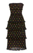 Moda Operandi J. Mendel Strapless Printed Pliss Dress Size: 2
