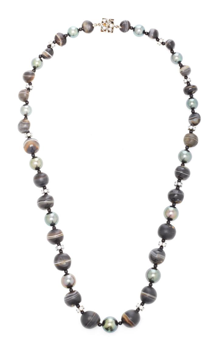 Moda Operandi Mcteigue & Mcclelland Sulemani Agate And Tahitian Pearl Necklace