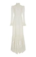 Zimmermann Embroidered Silk And Linen-blend Maxi Dress