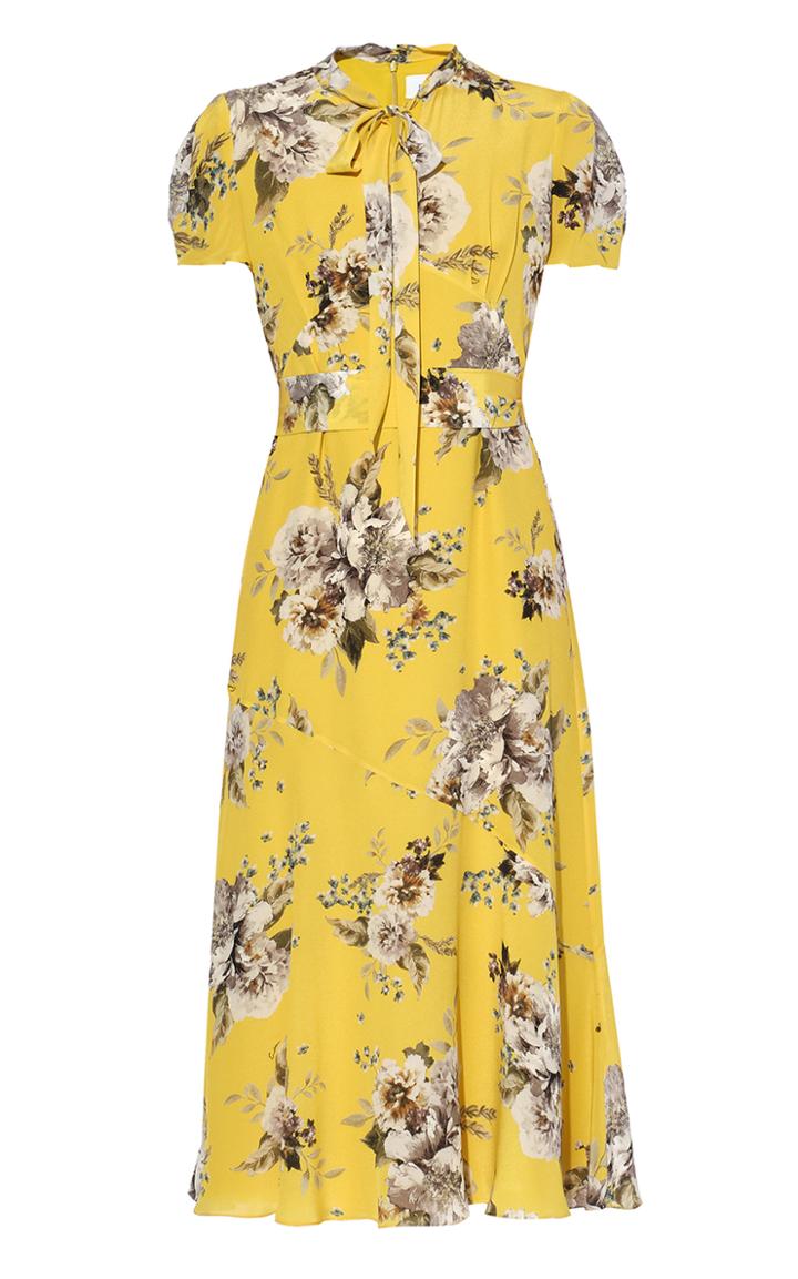 Moda Operandi Erdem Elmer Tie-neck Floral Dress