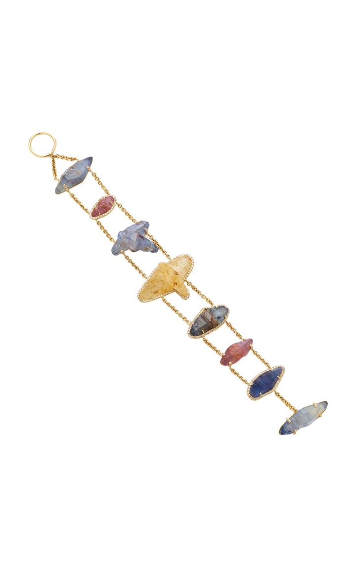 Kimberly Mcdonald 18k Gold Sapphire And Diamond Bracelet