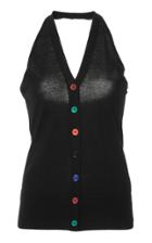 Tomas Maier Button-up Halter Top