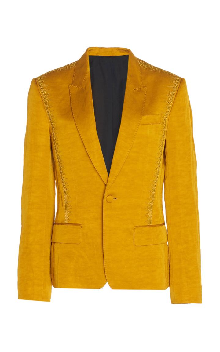 Haider Ackermann Tailored Linen-blend Embroidered Blazer