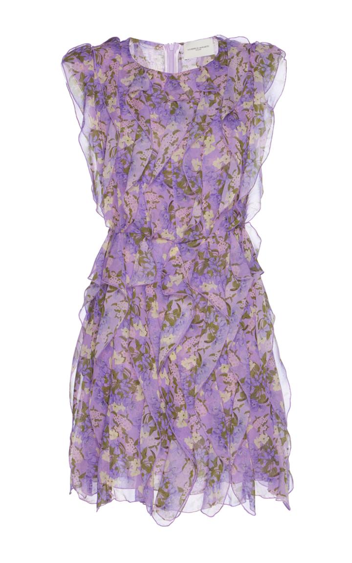 Giuseppe Di Morabito Ruffled Georgette Mini Dress