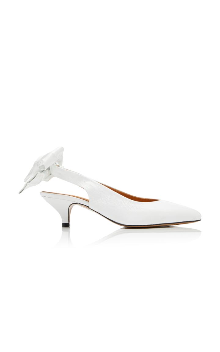 Ganni Sabine Leather Slingbacks