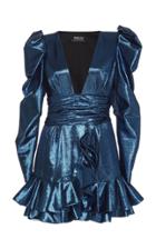 Paule Ka Ruffled Lam Mini Dress
