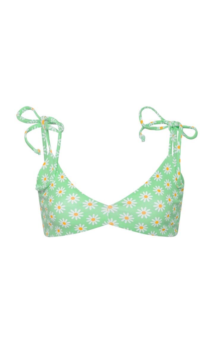 Camp Cove Poppy Floral Print Bikini Top