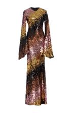Christian Siriano Ombre Sequin Embroidered Gown