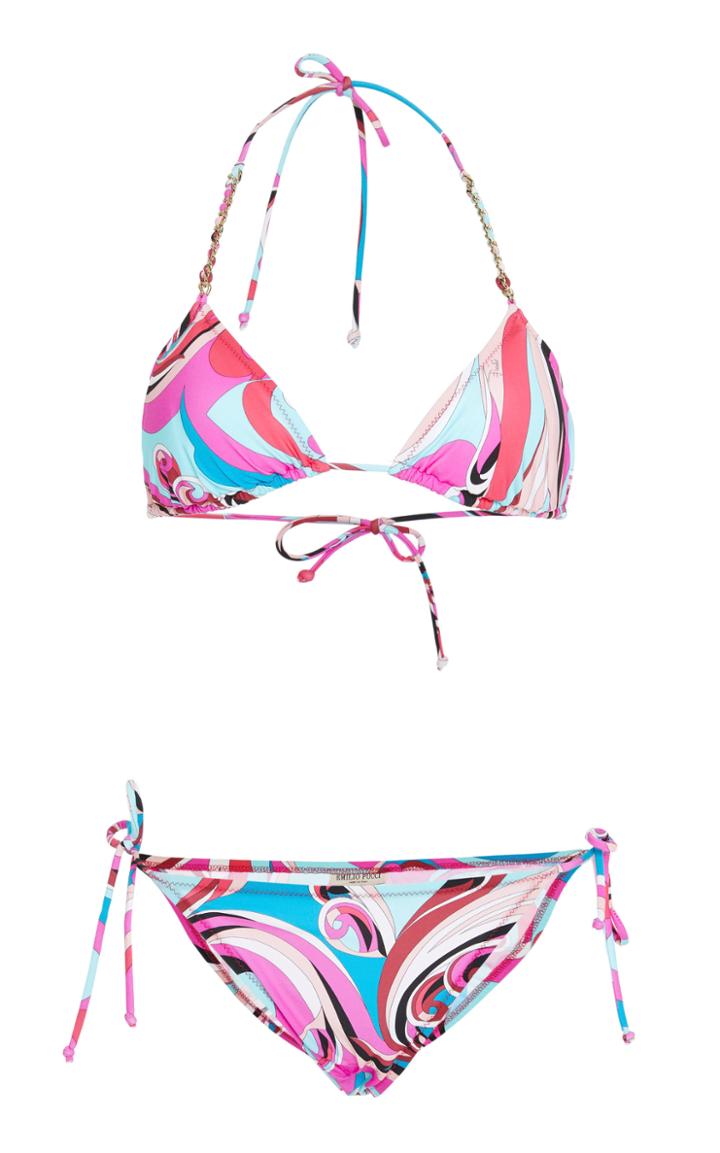 Emilio Pucci Triangle Printed Bikini