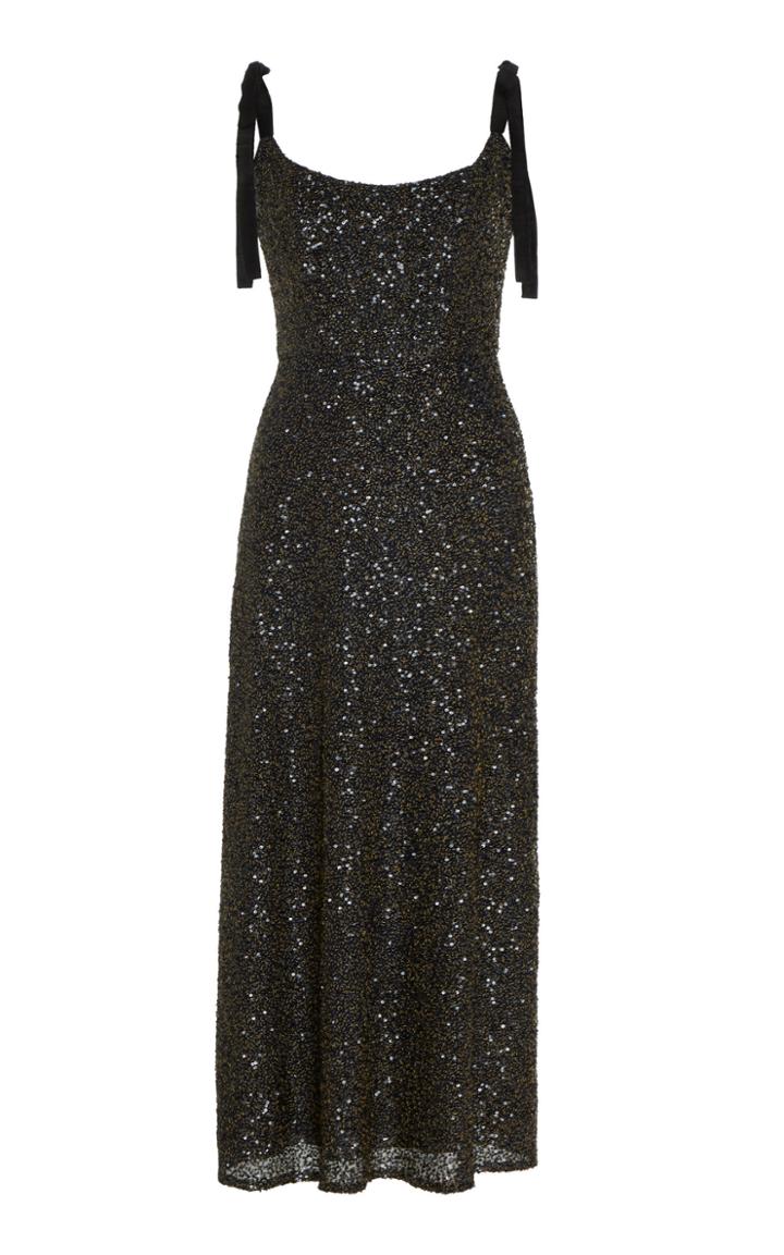 Markarian Veronica Sequin-embellished Silk Midi Dress
