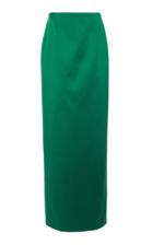 Paule Ka Silk Duchess Satin Floor Length Skirt