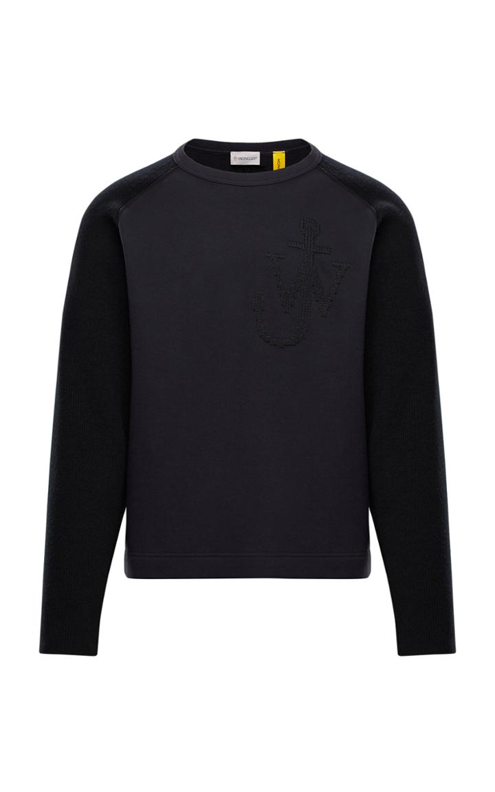 Moncler Genius 1 Moncler Jw Anderson Embroidered Cotton And Wool Sweat