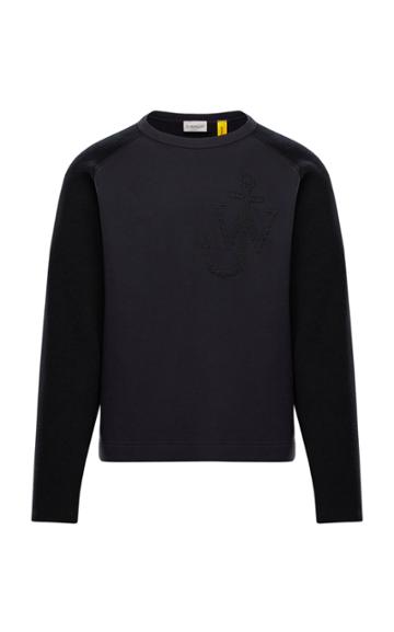 Moncler Genius 1 Moncler Jw Anderson Embroidered Cotton And Wool Sweat