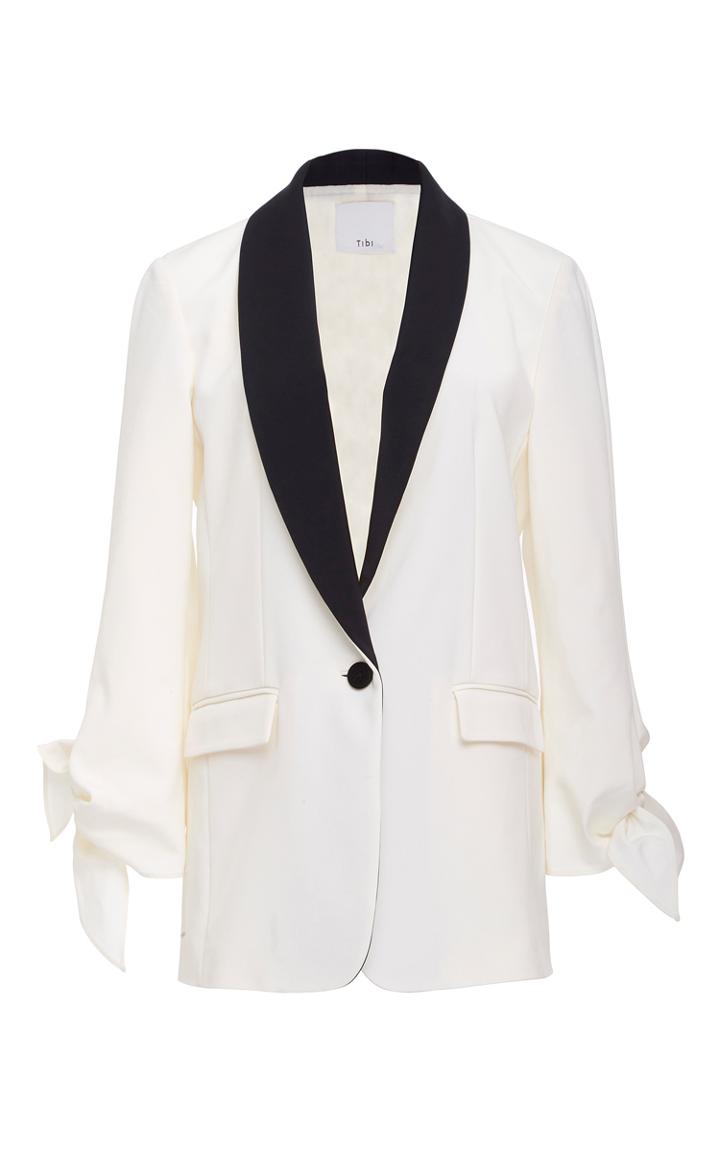Tibi Tie Sleeve Tuxedo Jacket