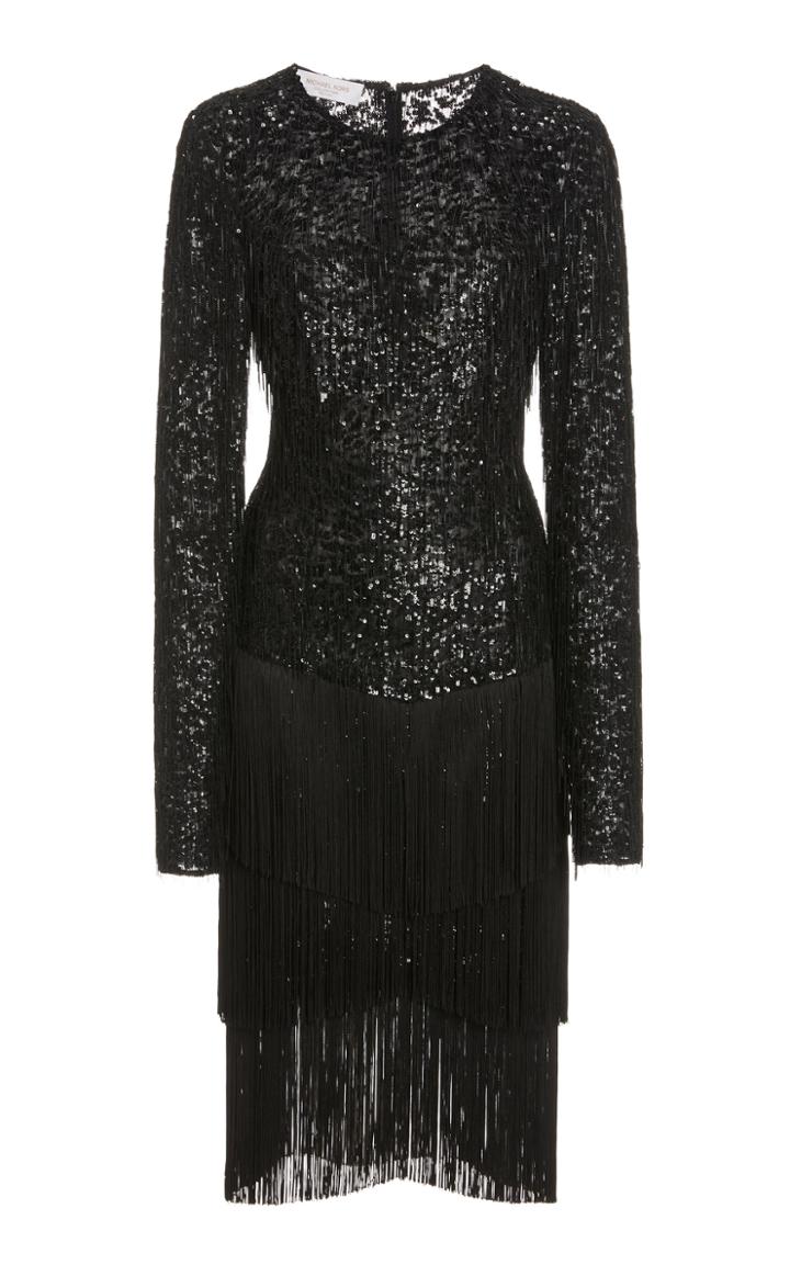 Moda Operandi Michael Kors Collection Fringed Sequined Tulle Dress