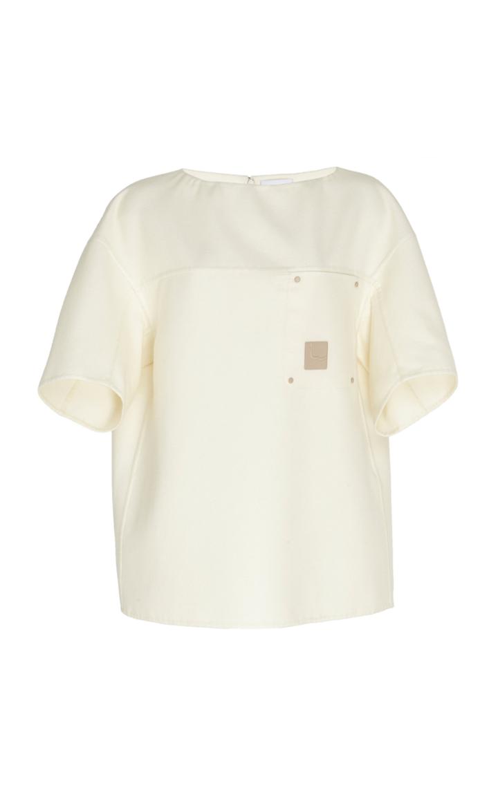 Agnona Century Cashmere Short Sleeve Sweatshirt