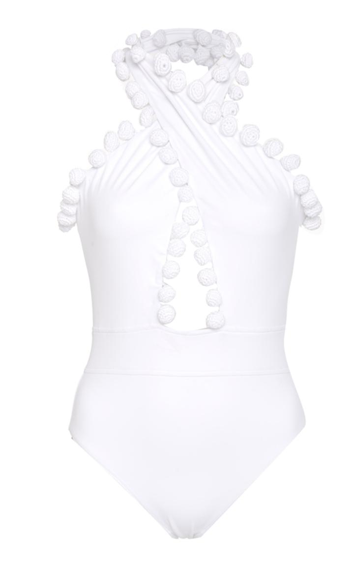 Oscar De La Renta Pom Pom One Piece