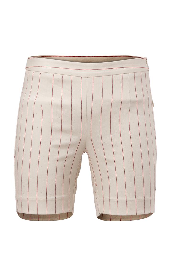 Maggie Marilyn Life Is Short Pinstripe Biker Shorts