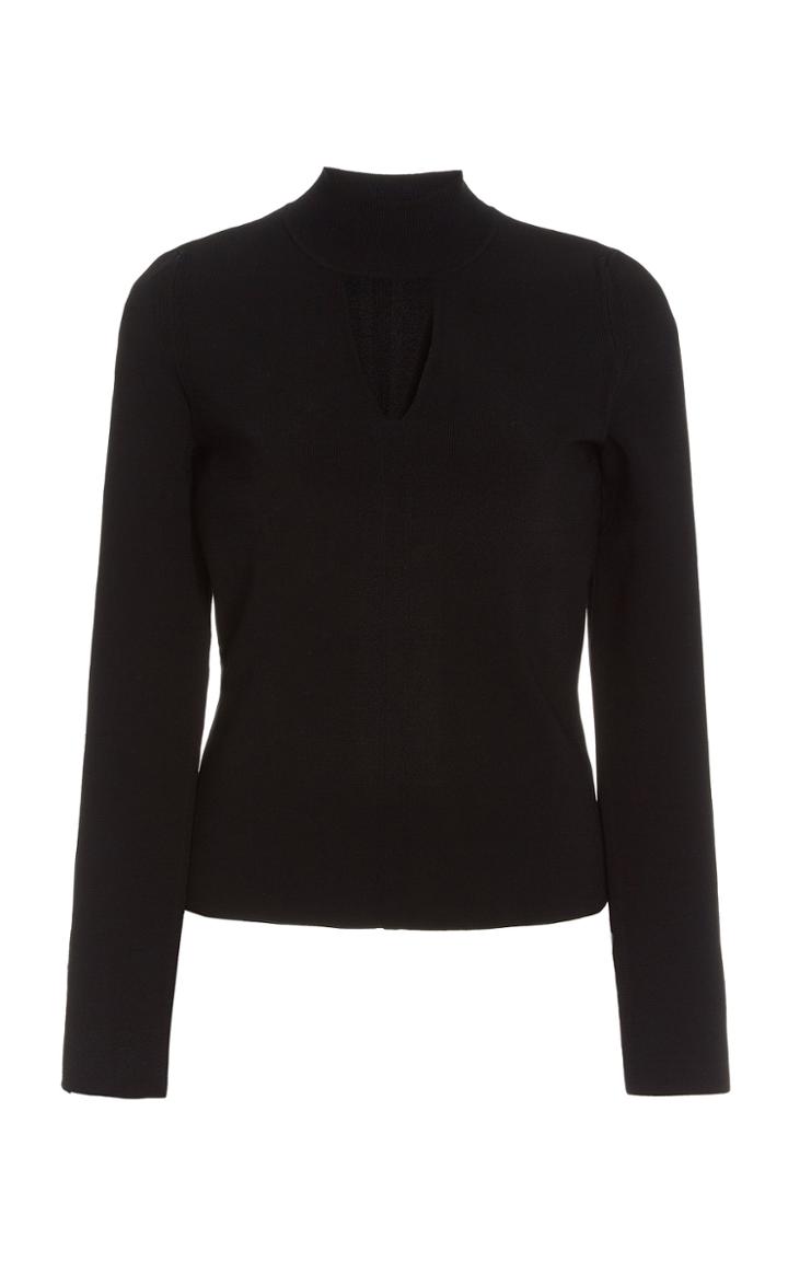 Proenza Schouler White Label Cutout Compact-knit Turtleneck Top