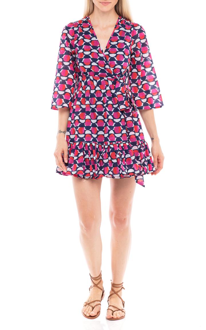 Moda Operandi Banjanan Gwen Floral Cotton Wrap Dress