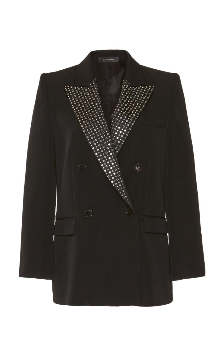 Isabel Marant Paryam Rivet Embroidered Wool Blazer