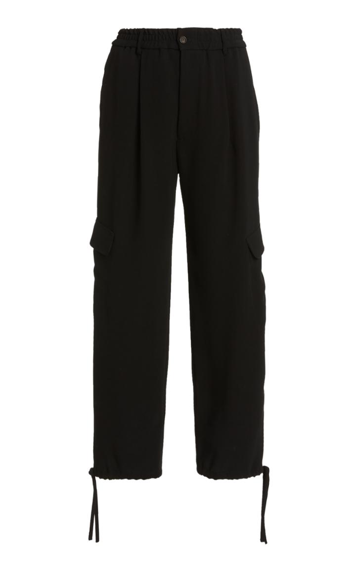 Moda Operandi Deveaux Viola Crepe Cropped Cargo Pant