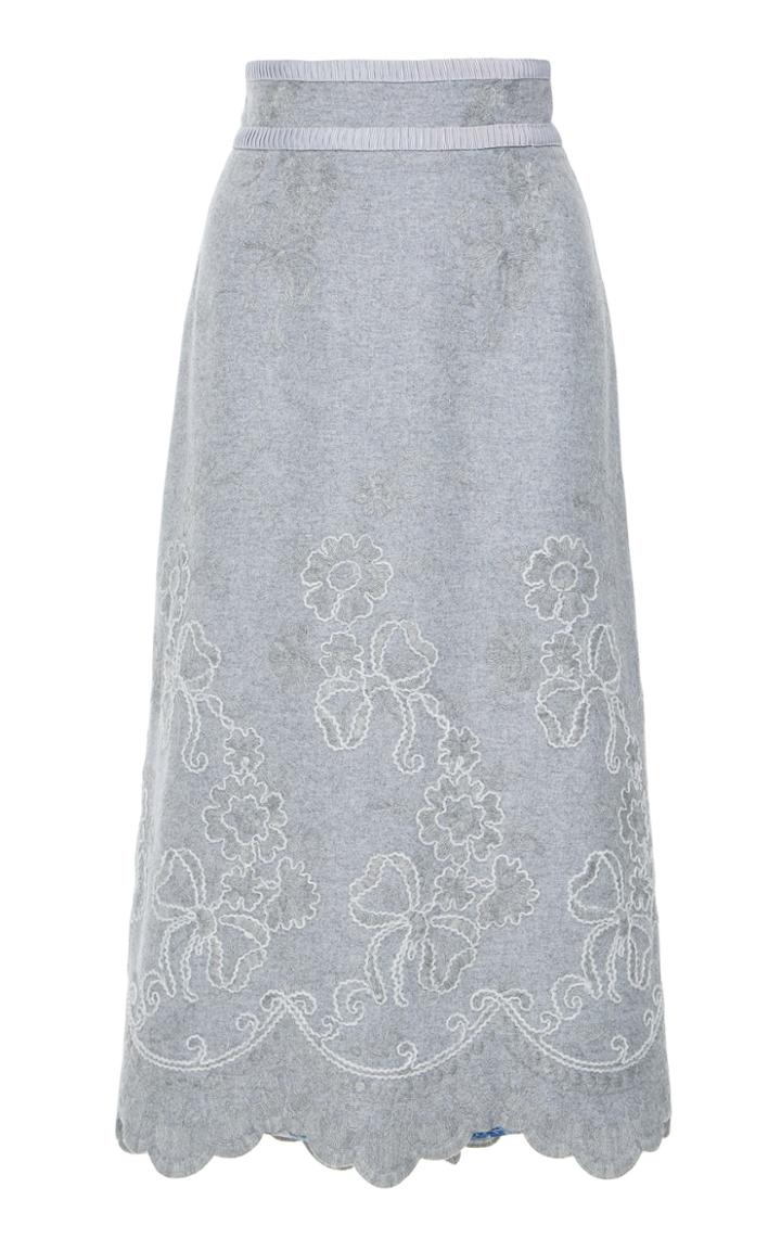 Luisa Beccaria Lace Pencil Skirt