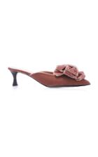 Tabitha Simmons For Brock Collection Bow Embellished Velvet Mules