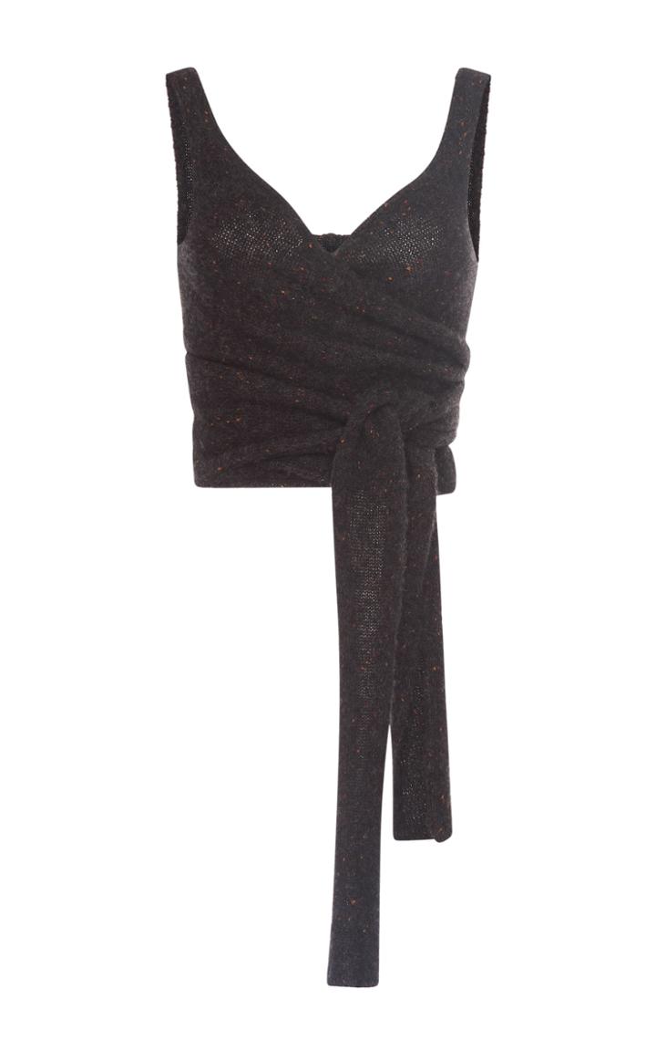 Isabel Marant Ebony Wrap Knit Top