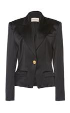 Alexandre Vauthier Wool-satin Tailored Blazer Jacket