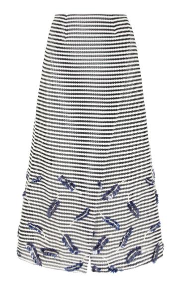 Razan Alazzouni Striped Wrap Skirt