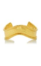 Jean Mahie 22k Yellow Gold Wave Cuff Bracelet