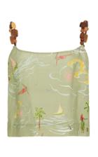 Moda Operandi Rejina Pyo Alva Hawaiian-print Cotton Top Size: S
