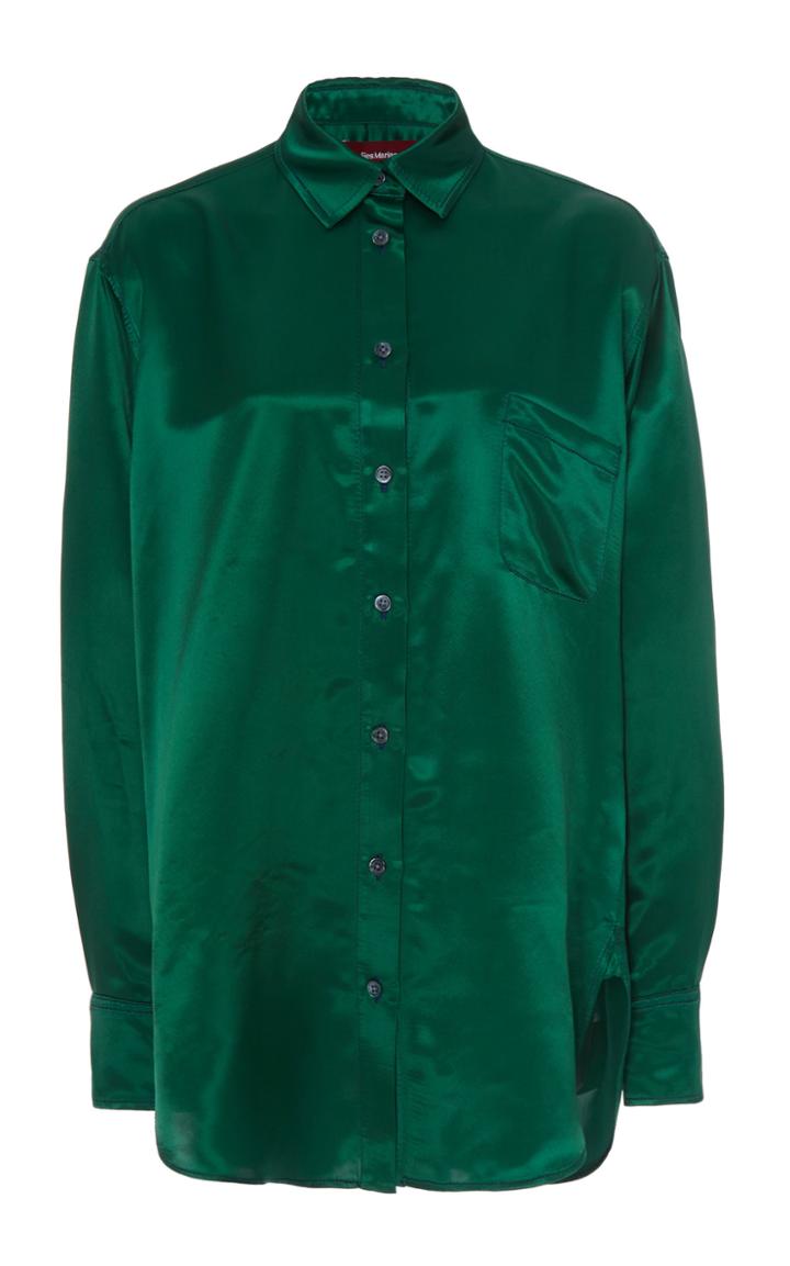 Sies Marjan Sander Collared Cuffed Satin Shirt