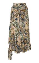Rokh Mismatch Silk Skirt