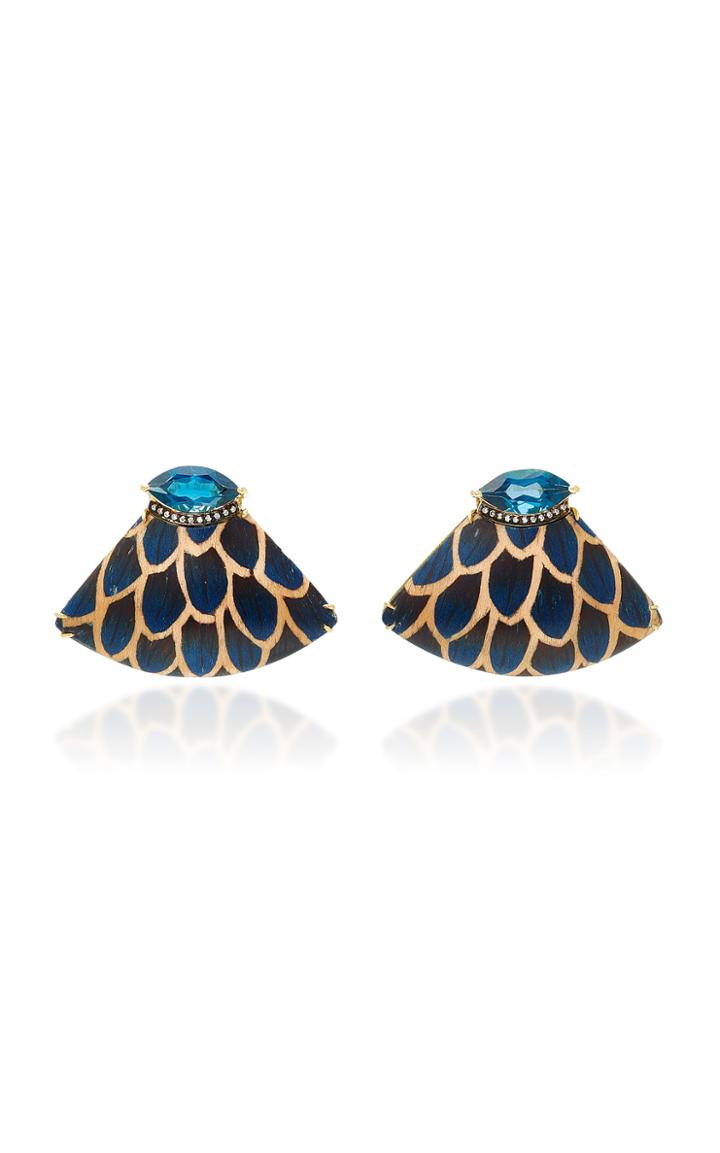 Silvia Furmanovich Marquetry London Blue Topaz Earrings