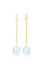 Georg Jensen Large Vivianna Dew Drop Earrings With Blue Topaz