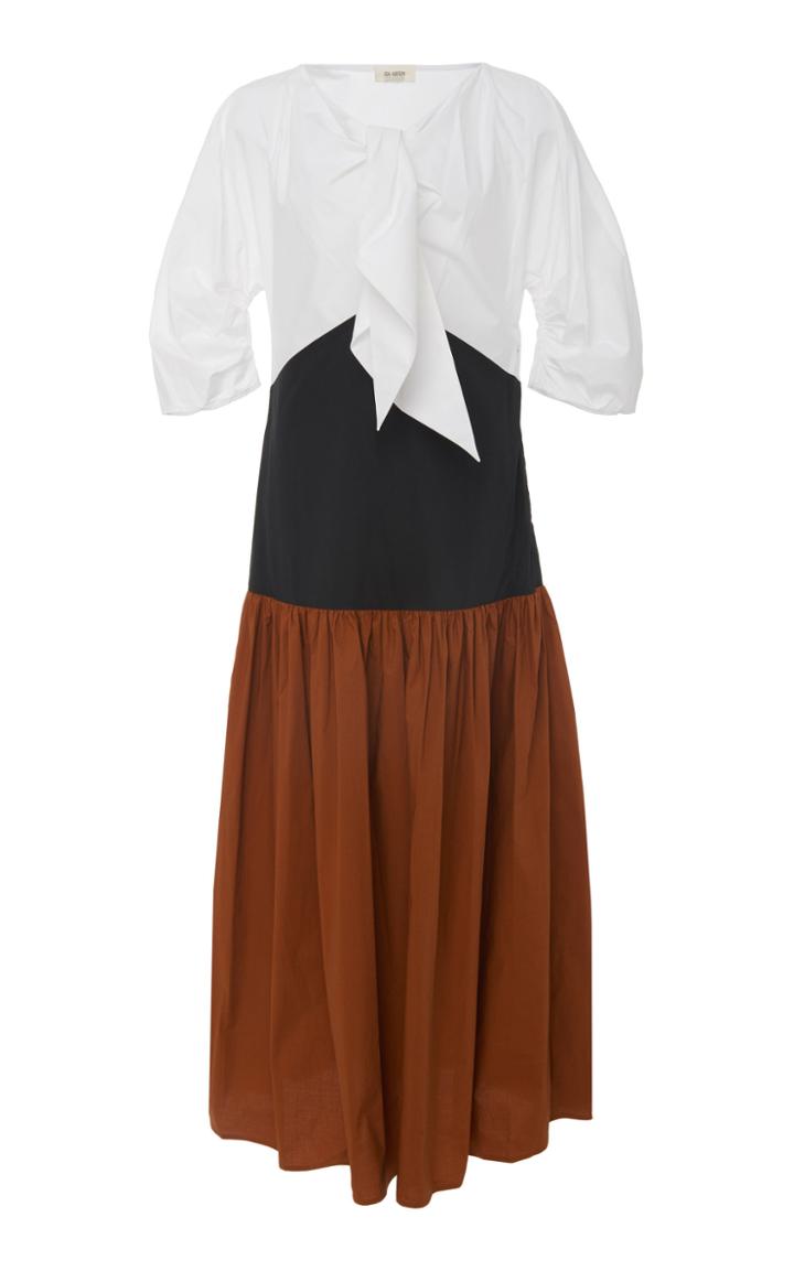 Isa Arfen Summer Holiday Cotton-poplin Midi Dress