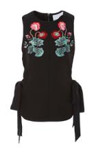 Acler Birch Lace-up Embroidered Blouse