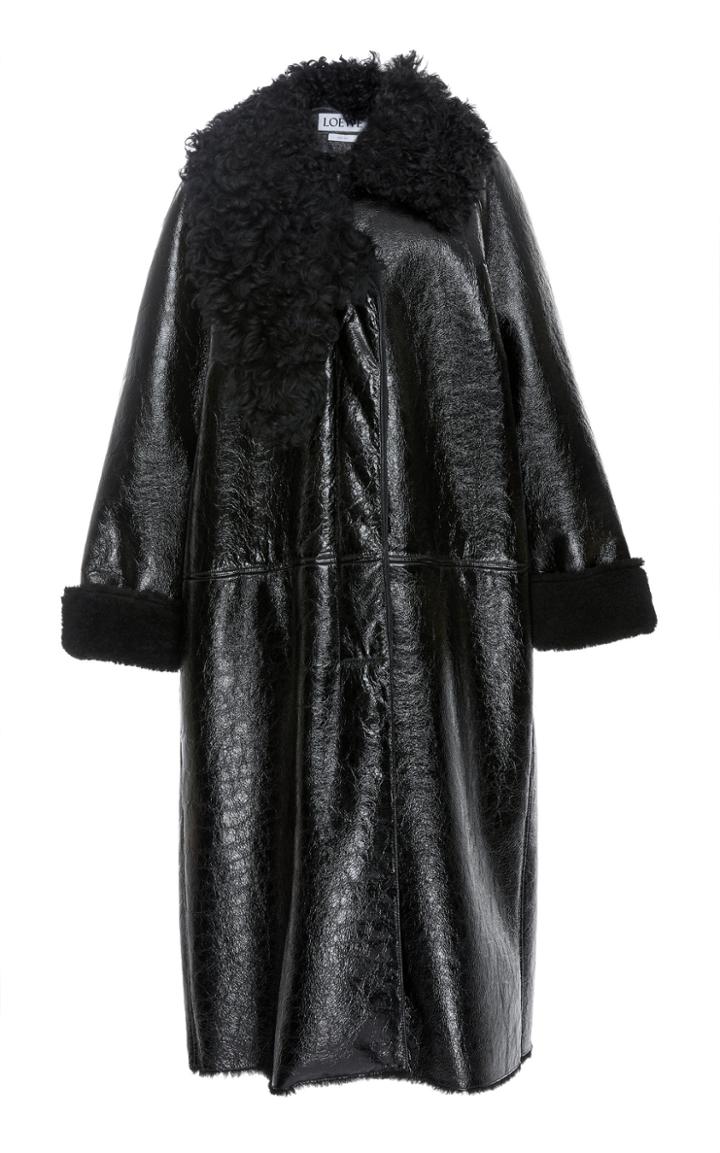 Loewe Vinyl Shearling Coat