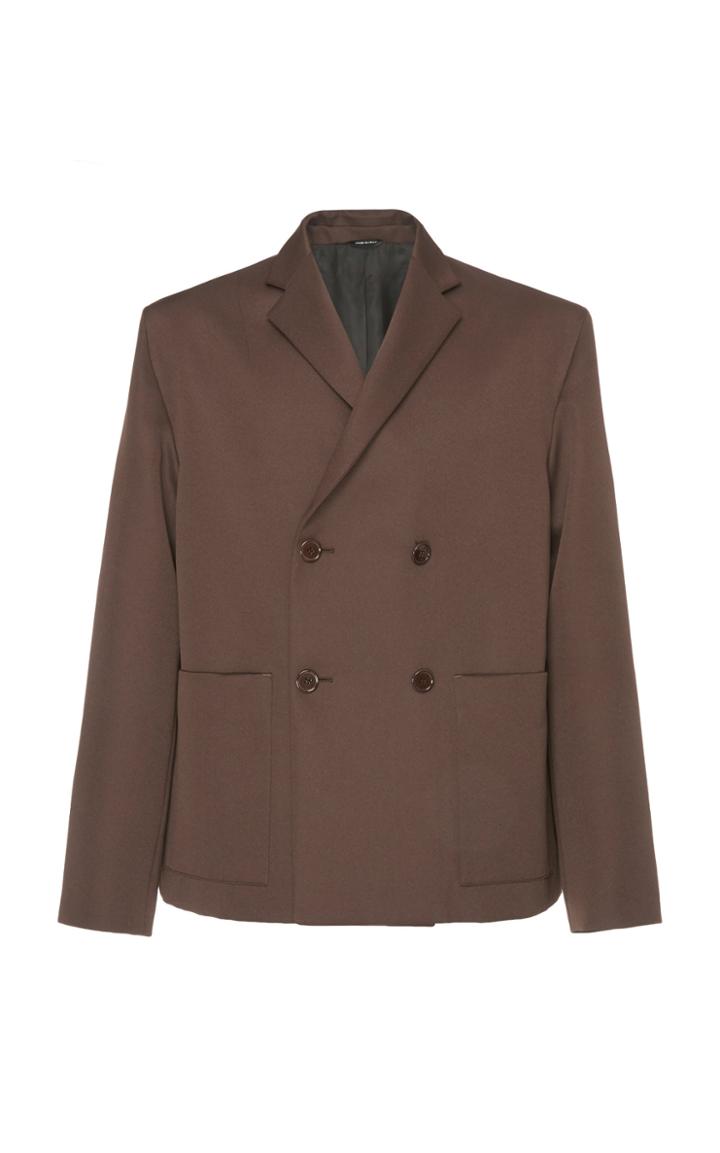 Oamc Double-breasted Crepe Blazer