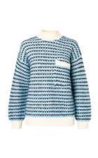 Moda Operandi Stine Goya Nalin Oversized Striped Wool-blend Sweater
