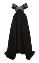 Elizabeth Kennedy Off The Shoulder Ball Gown With Pearl Embroidery