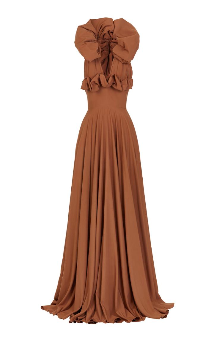 Maticevski Angels Trumpet Halter Gown