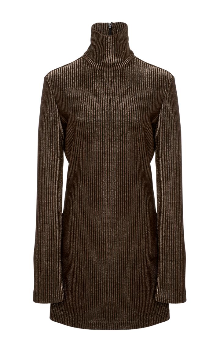 Ellery Gospel Metallic Ribbed-knit Top