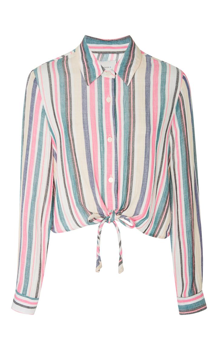 Solid & Striped Taylor Striped Crop Shirt